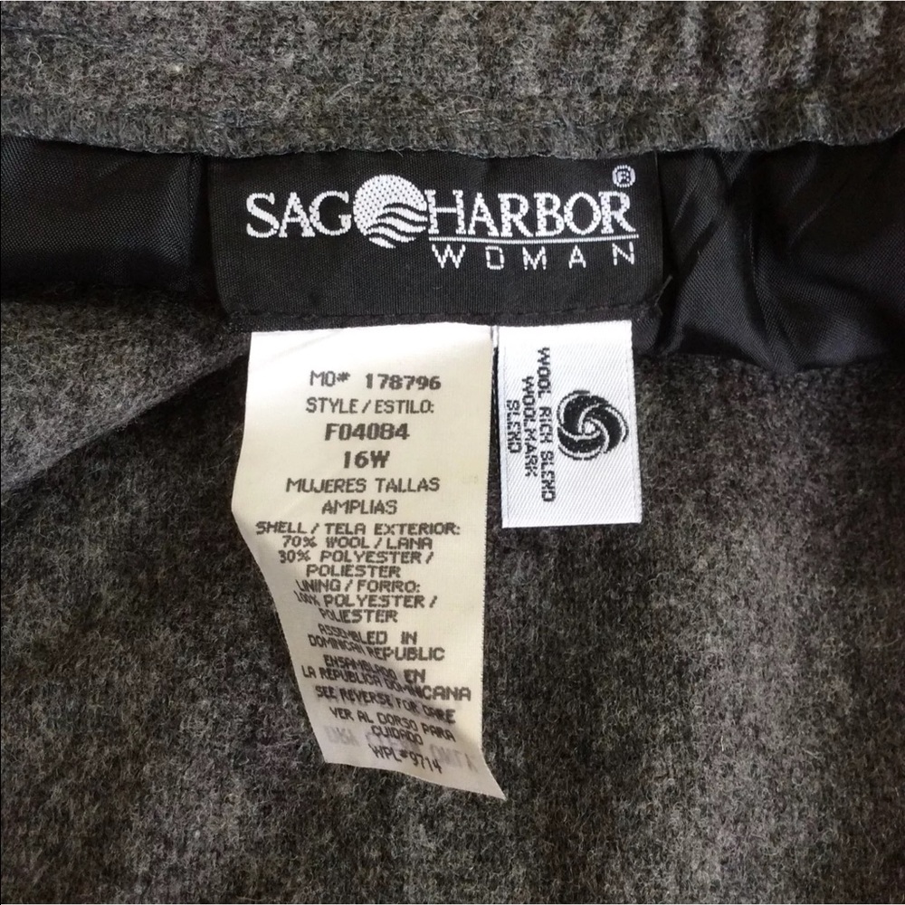 Vintage Sag Harbor Wool Pencil Skirt Lined Gray - Picture 5 of 6